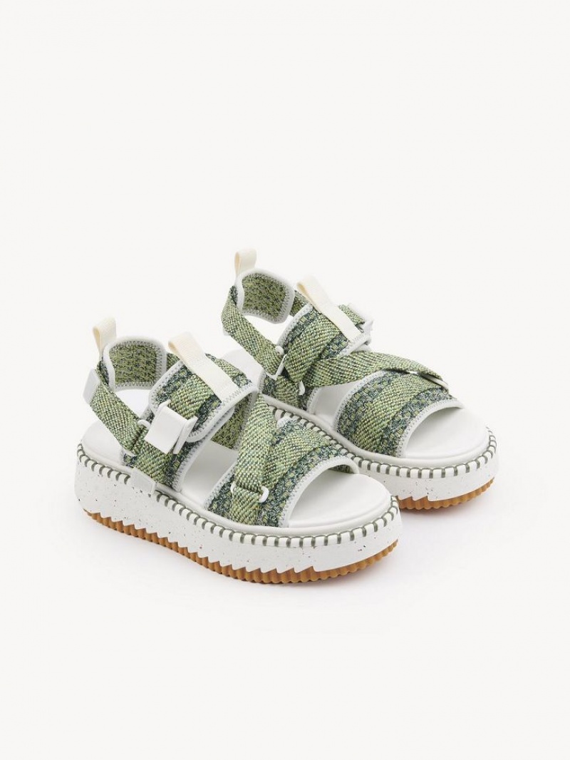 Sandalias Chloe Lilli Planos Verde | CHE-SR14176