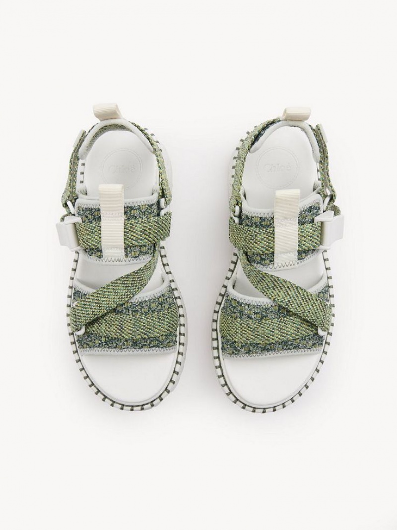 Sandalias Chloe Lilli Planos Verde | CHE-SR14176