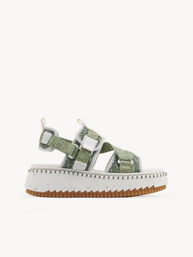 Sandalias Chloe Lilli Planos Verde | CHE-SR14176