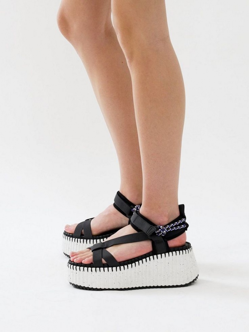 Sandalias Chloe Nama Negras | CHE-SR14164