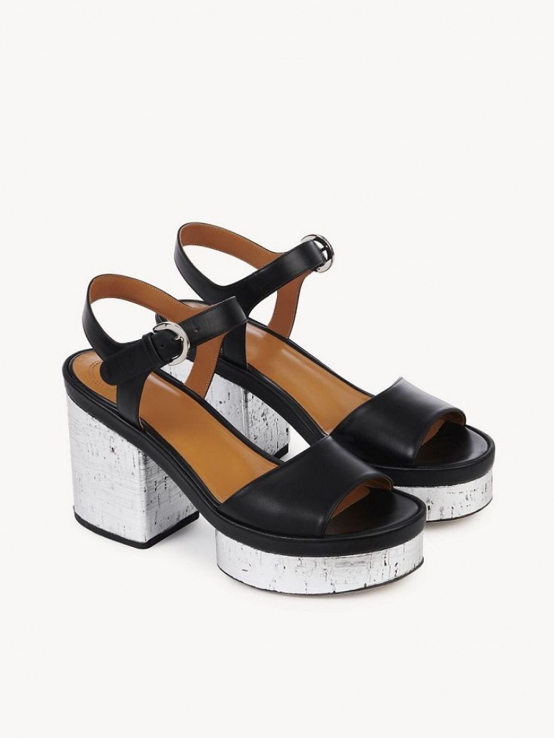 Sandalias Chloe Odina High-heel Negras | CHE-SR14180