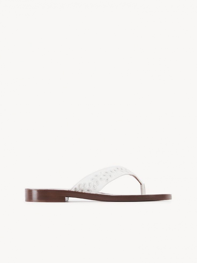 Sandalias Chloe X Eres Paz Planos Blancas | CHE-SR14146