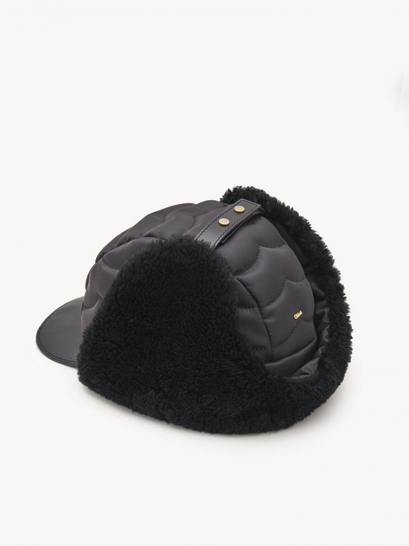 Sombreros Chloe Acolchado Chapka Negras | CHE-SR14482