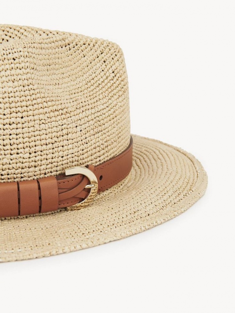 Sombreros Chloe X Borsalino Straw Beige | CHE-SR14491