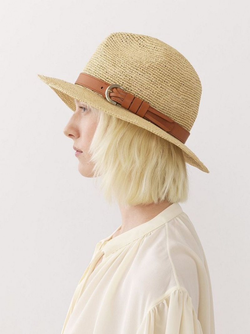 Sombreros Chloe X Borsalino Straw Beige | CHE-SR14491