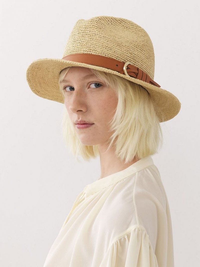 Sombreros Chloe X Borsalino Straw Beige | CHE-SR14491