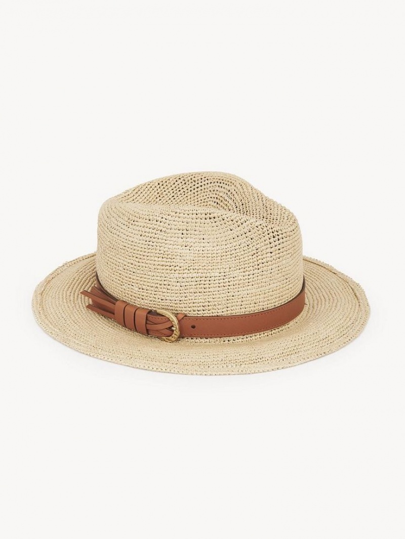 Sombreros Chloe X Borsalino Straw Beige | CHE-SR14491