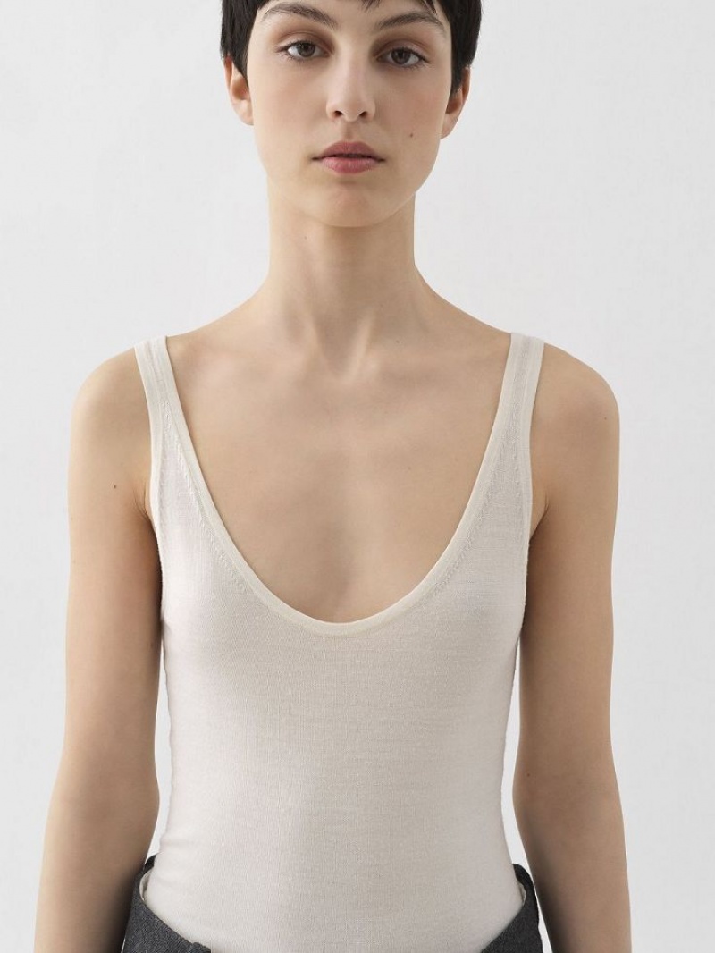 Tops Chloe Classic Tank Blancas | CHE-SR13873