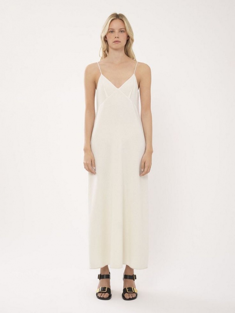 Vestido Chloe Ankle-length Sin Manga Blancas | CHE-SR13855