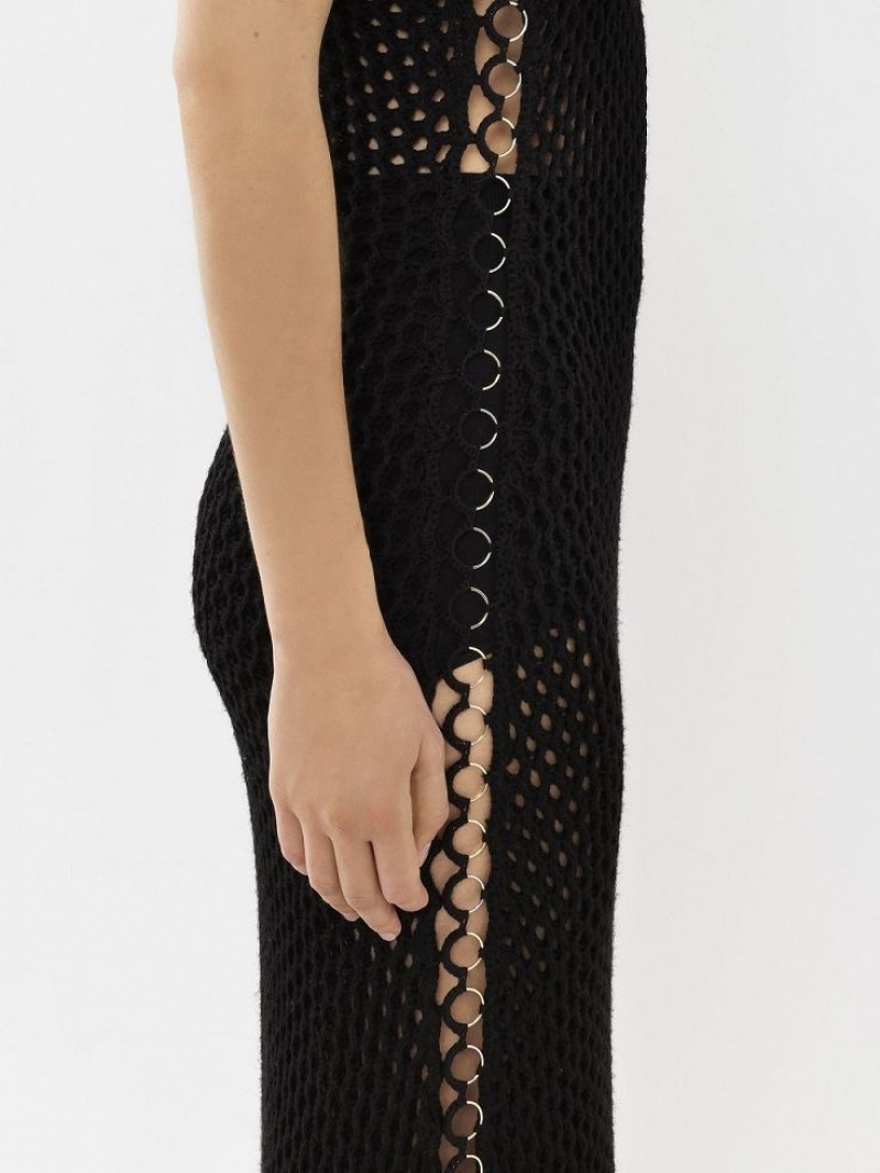 Vestido Chloe Crochet Tank Negras | CHE-SR13830