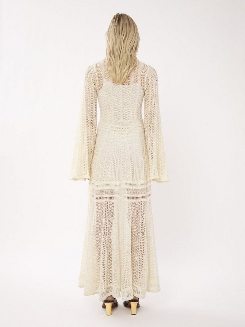 Vestido Chloe Long Flare Blancas | CHE-SR13862