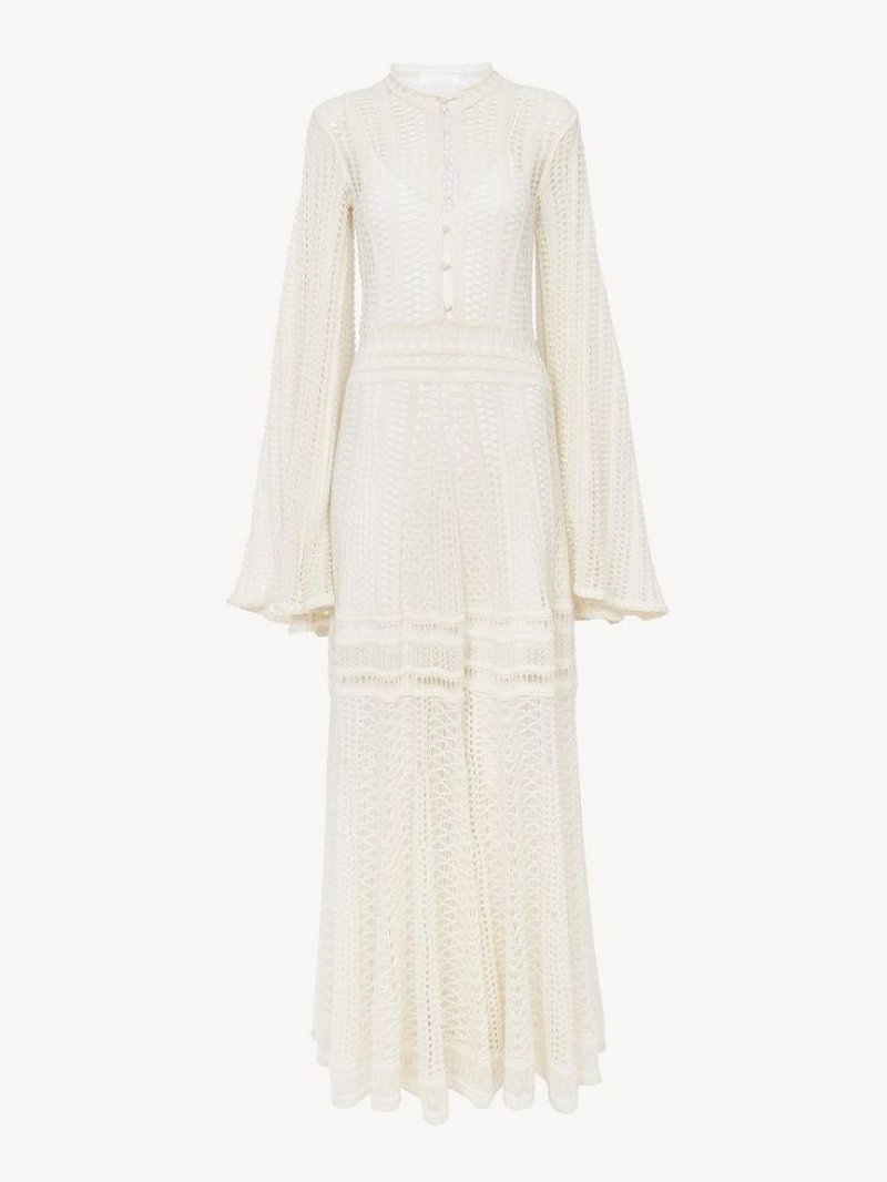 Vestido Chloe Long Flare Blancas | CHE-SR13862