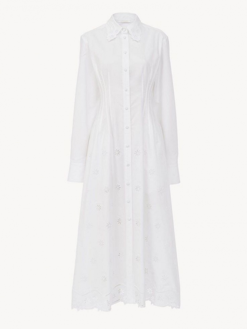 Vestido Chloe Long Shirt Blancas | CHE-SR13831