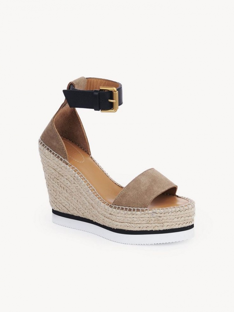 Wedge Chloe Glyn Alpargata Kaki | CHE-SR14816