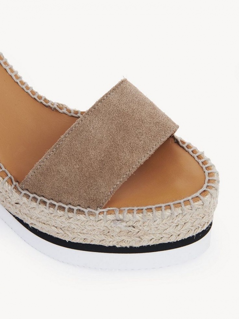 Wedge Chloe Glyn Alpargata Kaki | CHE-SR14816