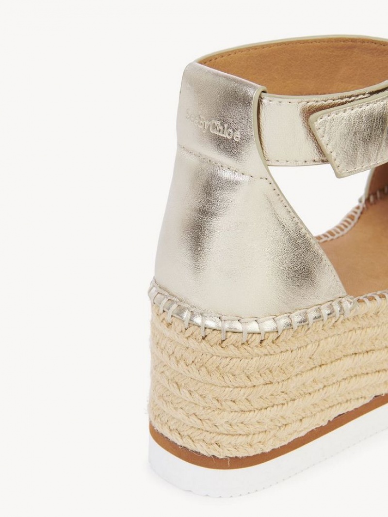 Wedge Chloe Glyn Alpargata Plateadas | CHE-SR14843