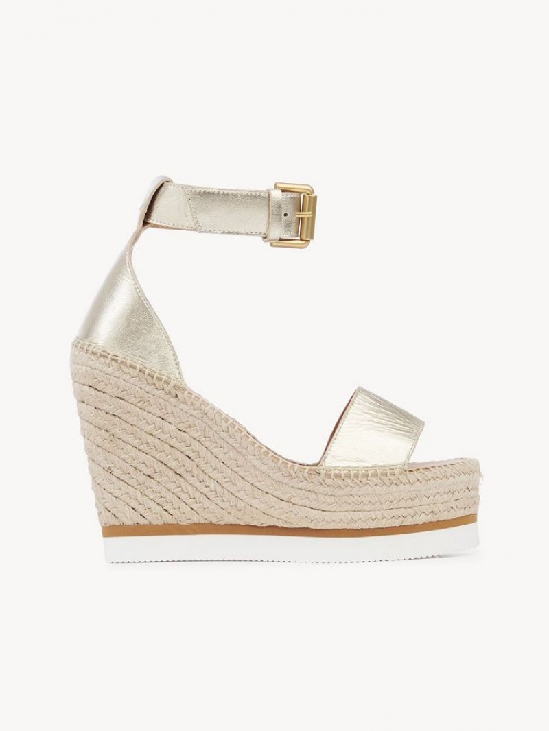 Wedge Chloe Glyn Alpargata Plateadas | CHE-SR14843