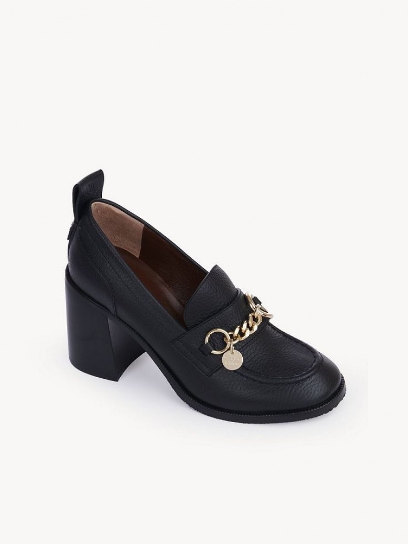 Zapatos Planos Chloe Aryel Penny Negras | CHE-SR14797