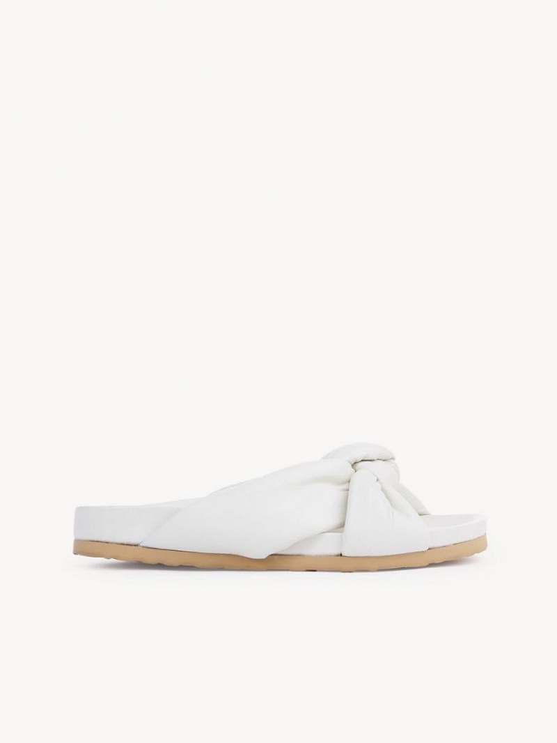 Zapatos Planos Chloe Spencer Chanclas Blancas | CHE-SR14811